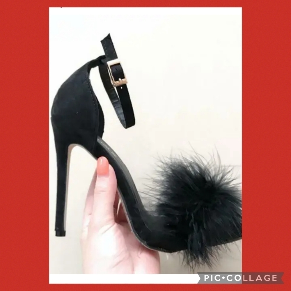 Black stiletto shoes.